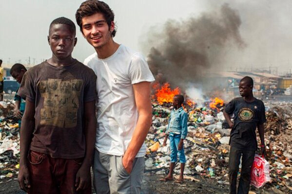Zayn Malik at a dumpsite